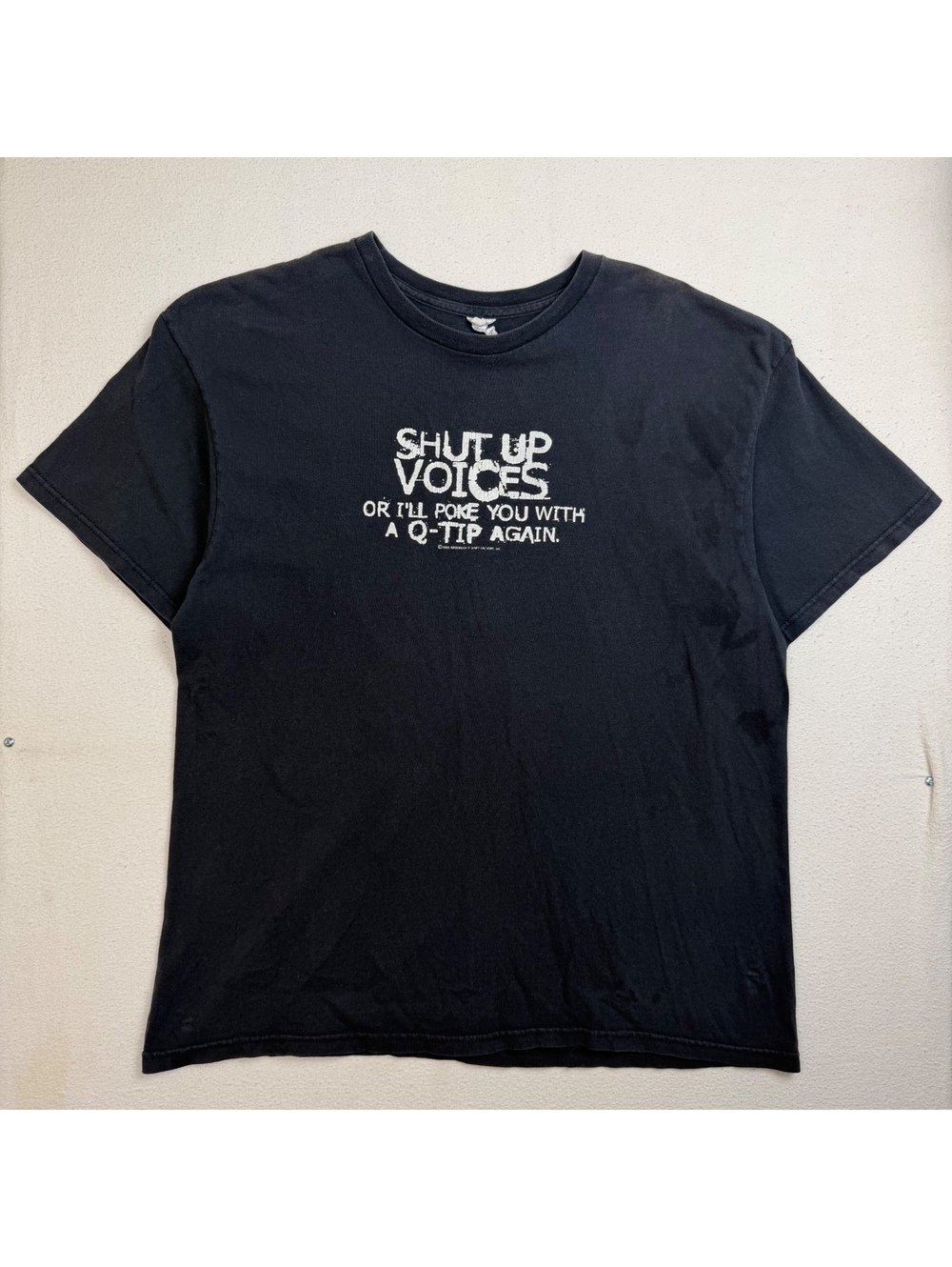 Vintage Shut Up Voices Joke Tee Men's XL